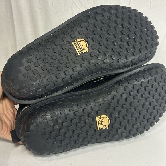 Sorel Womens Tootega Faux Fur Black Suede Round Toe Ankle Winter Boots Size 8.5 - Picture 5 of 7